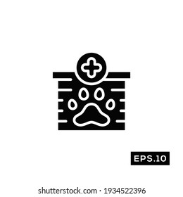 Pet care Icon Vector. Pet clinic Icon Vector Illustration Template For Web and Mobile