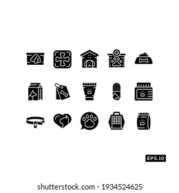 Pet care Icon Vector set. Pet clinic Icon Vector Illustration Template For Web and Mobile