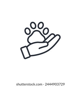 Pet Care icon. vector.Editable stroke.linear style sign for use web design,logo.Symbol illustration.