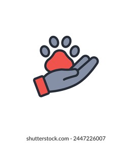Pet Care icon. vector.Editable stroke.linear style sign for use web design,logo.Symbol illustration.