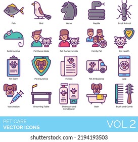 Pet Care Icons Including pet, dog, animal, care, cute, puppy, love, canine, domestic, happy, friend, breed, person, woman, friendship, owner, cat, veterinary, vet, man, health, veterinarian, female