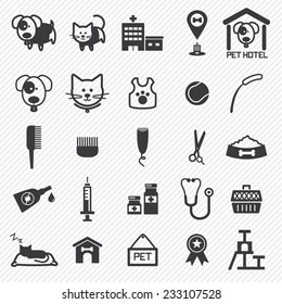 Pet Care icons set. illustration eps10