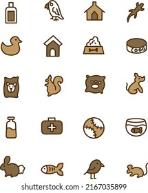 Cuidado de mascotas, ilustración, vector sobre un fondo blanco.
