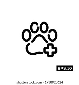 Pet care Line Symbol Vektorgrafik. Vorlage für Vektorgrafik-Vektorgrafik für Heimtiere und mobile Geräte