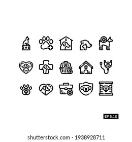 Pet care Line Icon Vector. Pet care Icon Vector Illustration Template For Web and Mobile