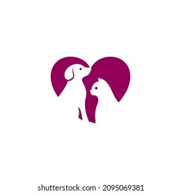 pet and care logo concept