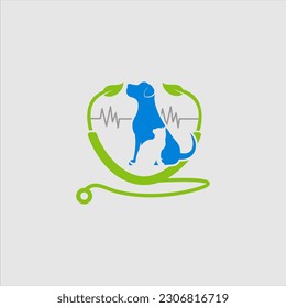Pet care logo design. Animal care Logo design template