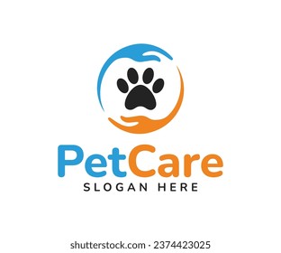 Pet care logo design. Animal care Logo design template