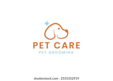 Pet care logo design. Animal care Logo design template