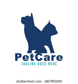 Pet Care Logo Design  Dogs. pet care icon vector.