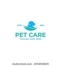 Pet care logo design for store veterinary clinic hospital illustration idea