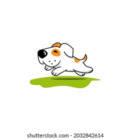 Pet care logo design; a design that combines cute dog so that they look happy