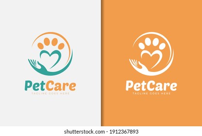 Pet Care Logo Design. Usable For Business, Community, Foundations, Medical, Services Company. Vector Logo Design Illustration.
