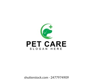 Pet care logo design vector with creative concept