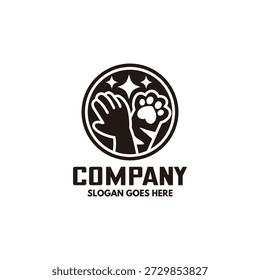 Diseño de logotipo de cuidado de mascotas en Vector