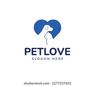 pet care logo. Dog and cat care logo