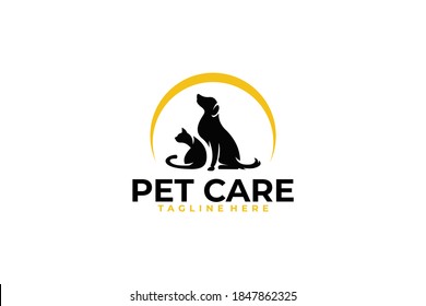 pet care logo icon vector isolated