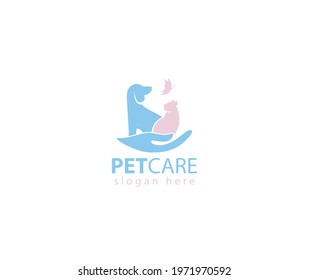 Pet Care logo sign illustration