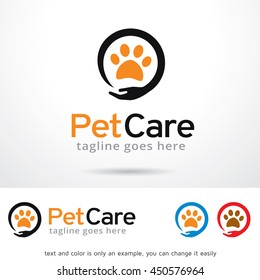 Pet Care Logo Template Design Vector