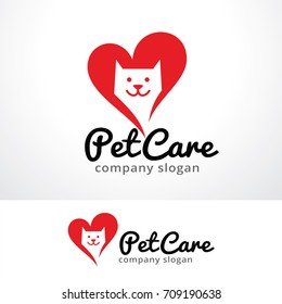 Pet Care Logo Template Design Vector, Emblem, Design Concept, Creative Symbol, Icon