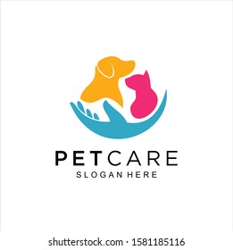 Pet care logo template. Vector , logo design inspiration