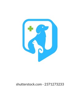 Pet Care Logo Vector Icon Illustration Design