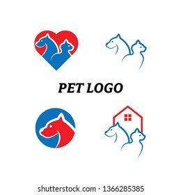 Pet care logo vector illustration.