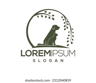 pet care, pet love, dog and cat, fur, happy, illustration, kitten, kitty, logo, love, paw, pet, puppy, shop, sitting, small, vector, veterinarian, veterinary, pet logo
