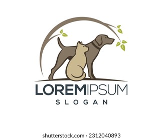 pet care, pet love, dog and cat, fur, happy, illustration, kitten, kitty, logo, love, paw, pet, puppy, shop, sitting, small, vector, veterinarian, veterinary, pet logo
