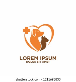 pet care medical logo icon designs vector
