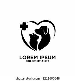 pet care medical logo icon designs vector