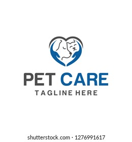 pet care modern logo vector graphic illustration