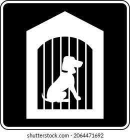 
pet care sign vector with black color