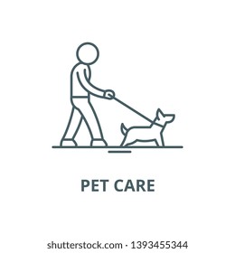 Pet care vector line icon, linear concept, outline sign, symbol