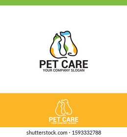 PET CARE Vector Logo Design Template