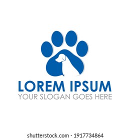 vector de cuidado de mascotas, logotipo de tienda de mascotas