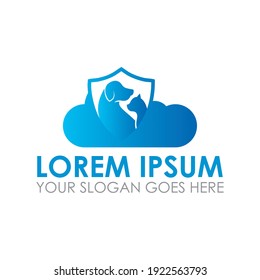 vector de cuidado de mascotas, logotipo de tienda de mascotas