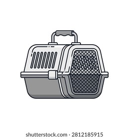 Pet carrier box with handle