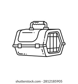 Pet carrier box with handle and cage