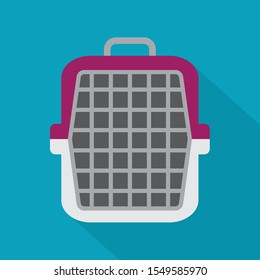 pet carrier box icon- vector illustration