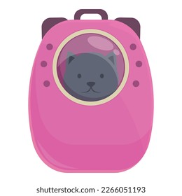 Pet carrier icon cartoon vector. Cat cage. Animal box