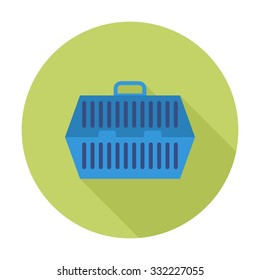 Pet carrier icon. Flat vector related icon for web and mobile applications. It can be used as - logo, pictogram, icon, infographic element. Vector Illustration. 