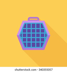 Pet carrier icon. Flat vector related icon for web and mobile applications. It can be used as - logo, pictogram, icon, infographic element. Vector Illustration. 
