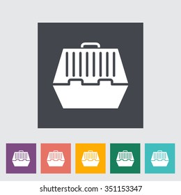 Pet carrier icon. Flat vector related icon for web and mobile applications. It can be used as - logo, pictogram, icon, infographic element. Vector Illustration. 