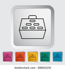 Pet carrier icon. Line flat vector related icon for web and mobile applications. It can be used as - logo, pictogram, icon, infographic element. Vector Illustration. 