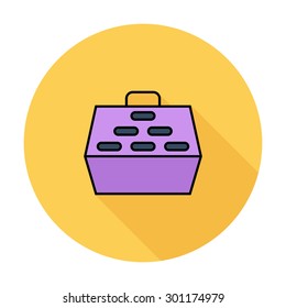 Pet carrier icon. Line flat vector related icon for web and mobile applications. It can be used as - logo, pictogram, icon, infographic element. Vector Illustration. 