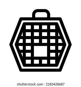 pet carrier icon or logo isolated sign symbol vector illustration - high quality black style vector icons

