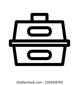 pet carrier icon or logo isolated sign symbol vector illustration - high quality black style vector icons
