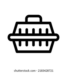 pet carrier icon or logo isolated sign symbol vector illustration - high quality black style vector icons
