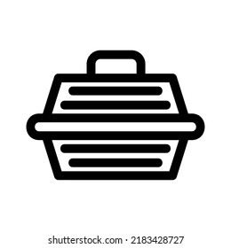 pet carrier icon or logo isolated sign symbol vector illustration - high quality black style vector icons
